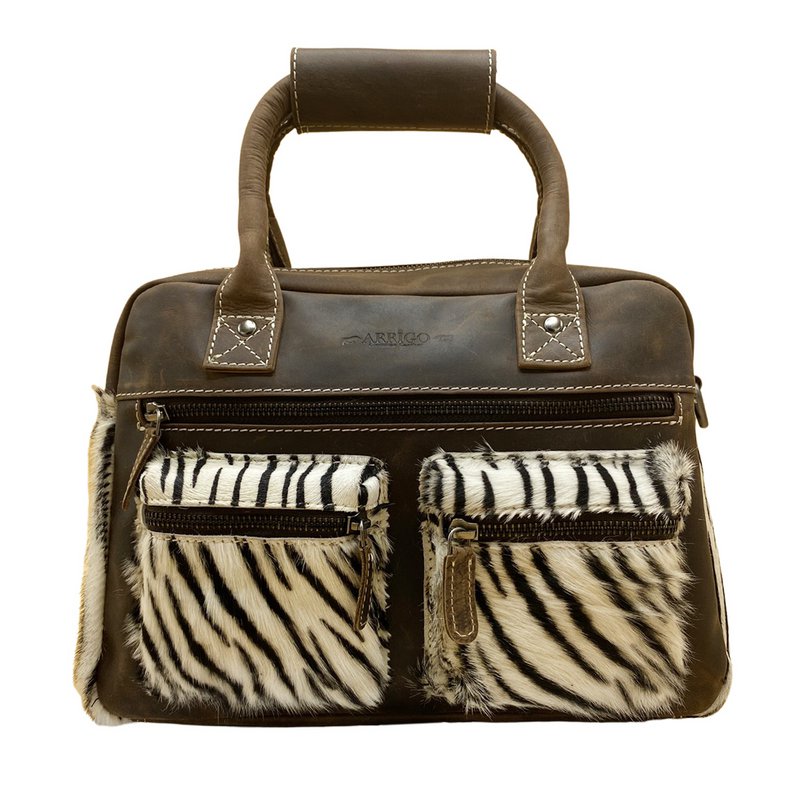 Brown Zebra Tas - Crossbody Ladies Bag im Cowboybag -Stil (Westsbag)