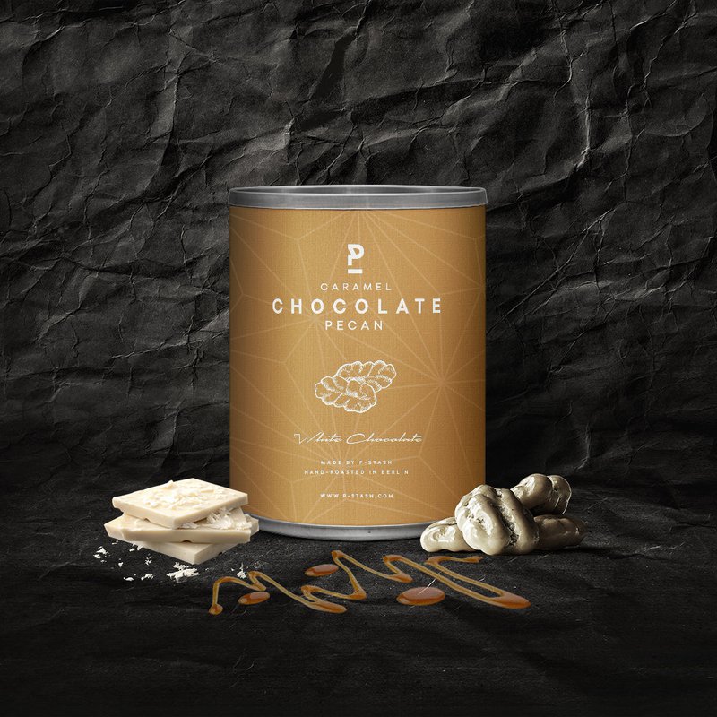 12x Pecan - Hvid Chokolade med Karamel - Mini 60g