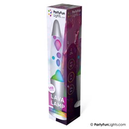 PartyFunLights - Lava Lamp Multi-Color LED - verandert van kleur - energiezuinige technologie - hoogte 34cm - incl. EU-adapter