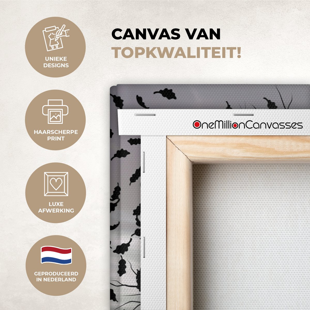 Canvas schilderij  - Wanddecoratie Bomen - Gezicht - Bladeren - Moderne kunst - Muurdecoratie woonkamer - Kamer decoratie modern - Abstracte schilderijen