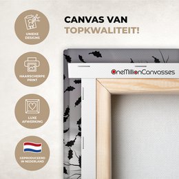 Canvas schilderij  - Wanddecoratie Bomen - Gezicht - Bladeren - Moderne kunst - Muurdecoratie woonkamer - Kamer decoratie modern - Abstracte schilderijen