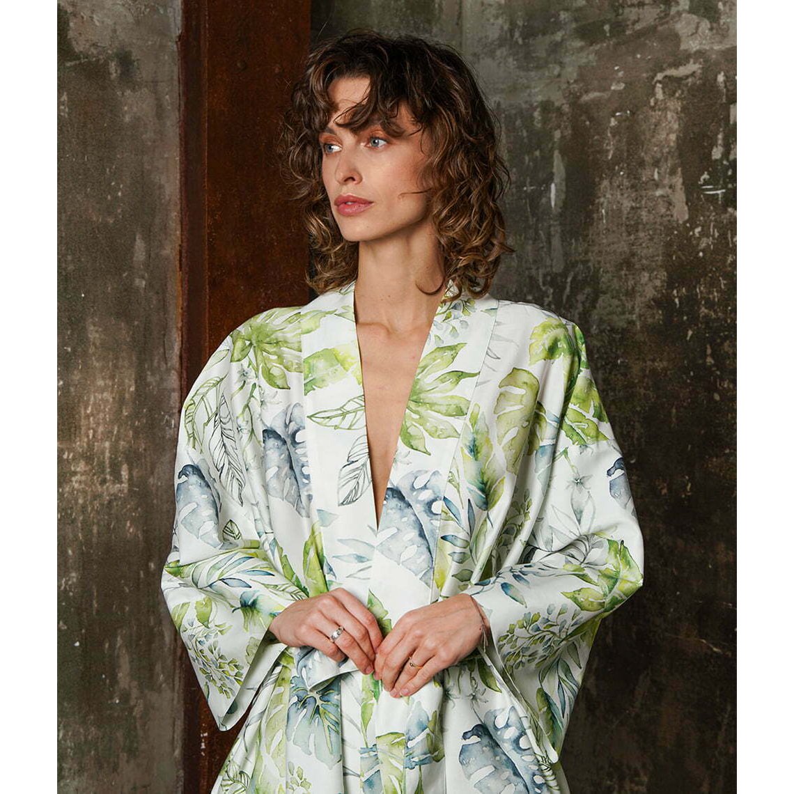 Kimono badjas Coastal Flora