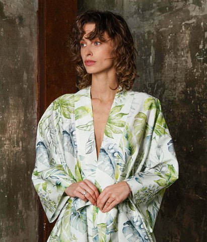 Kimono bathrobe Flora Costera