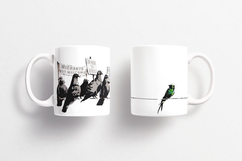 Banksy Keramikkrus 325ml - Fugle