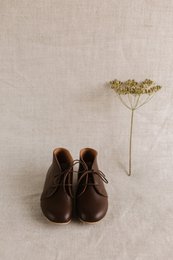 Handgefertigte Mädchen-Stiefeletten aus Leder - Heidi - Schokoladenbraun (22-30)