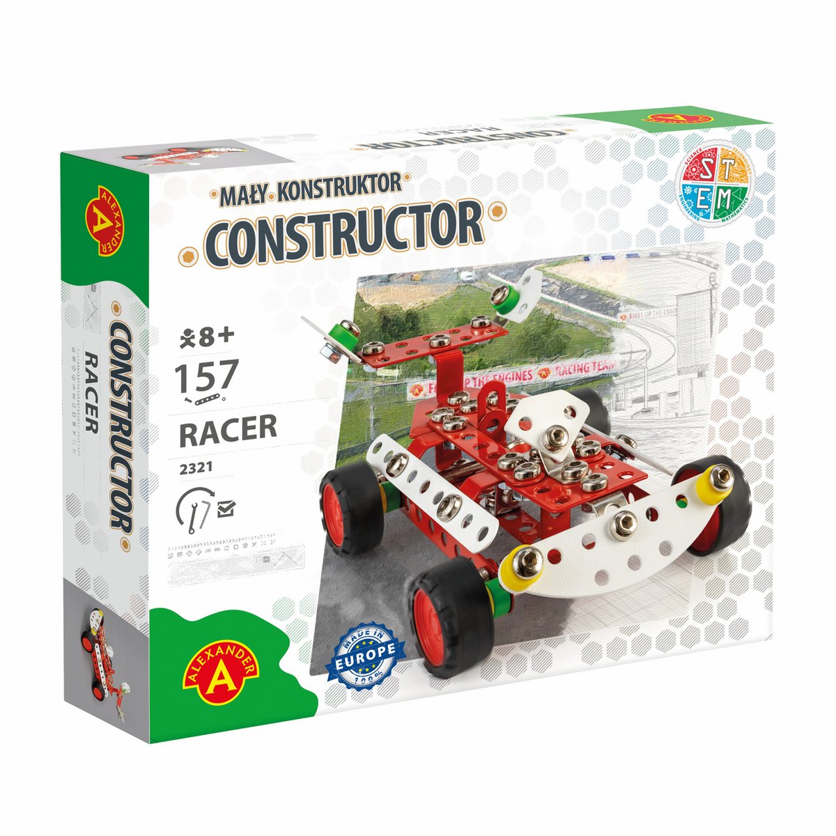 Constructieset DIY Raceauto Racer- metaal