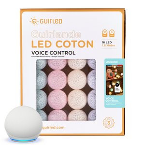 Unicorn Voice Command Light Girlande Wattebällchen Google und Alexa