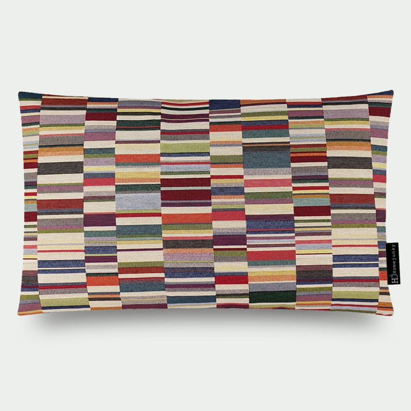 042 Pillow Jacquard short stripes light 60x40