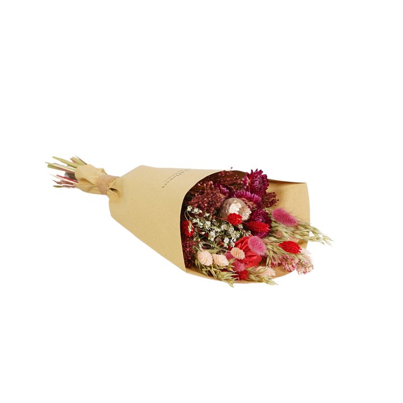 Tørrede blomster - Feltbuket - Rød lokkemad