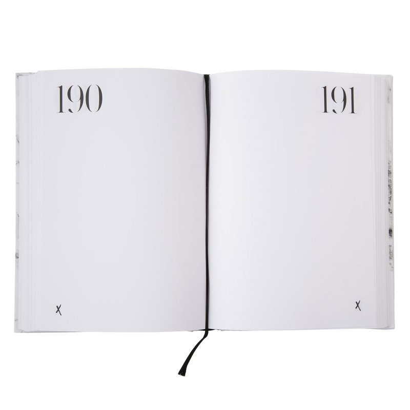 Notesbog "365", A5, hvid marmor