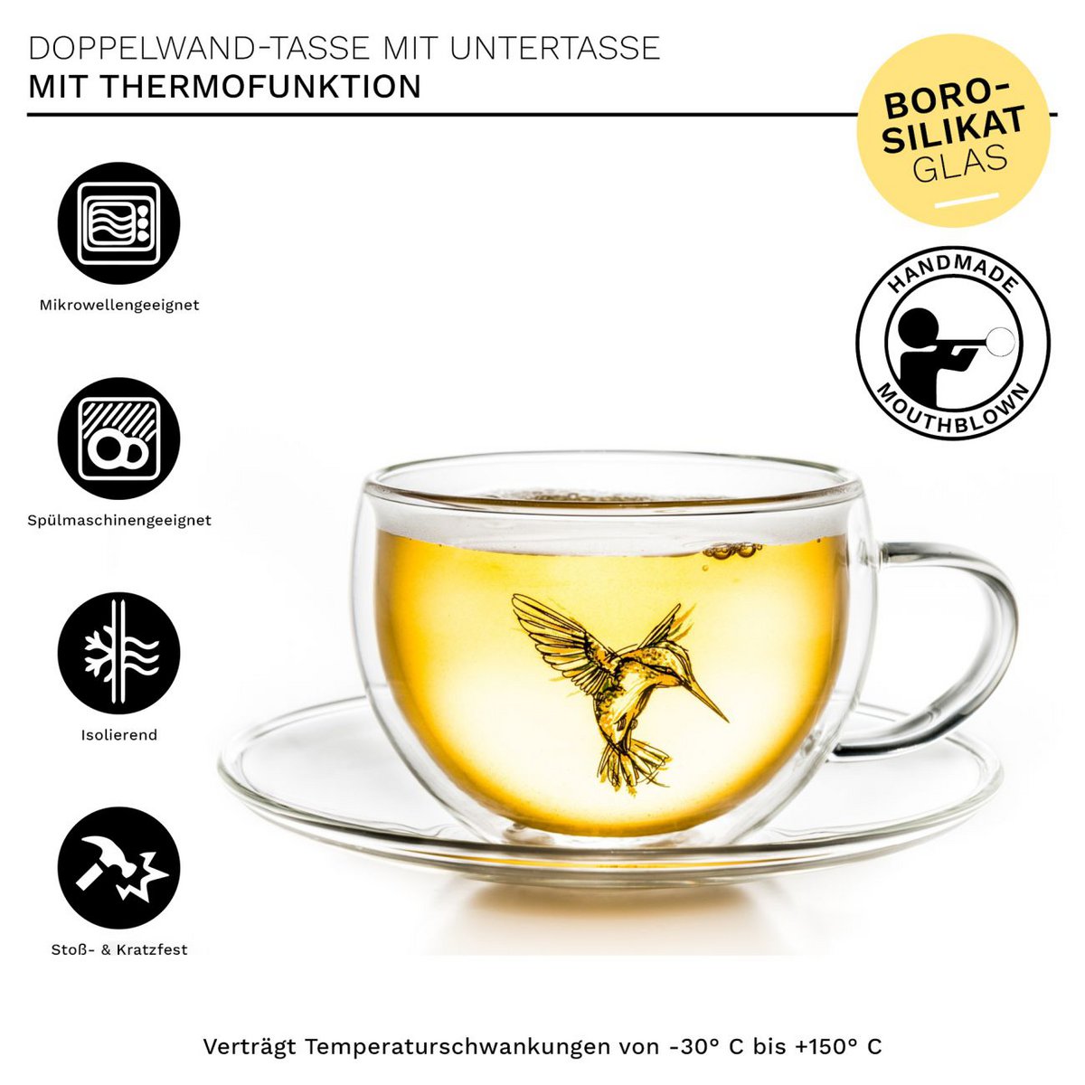 Creano Thermo-Tasse Hummi, 250ml, Grün