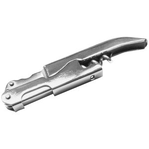 Double lever corkscrew in stainless steel Fackelmann Bar Concept