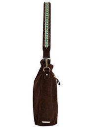 BOHO IBIZA BAG - Bandolera Tiger Turquesa (70cm) + Bolso de ante (Cocoa)