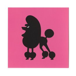 postcard - French Poodle  (Angry Animals)