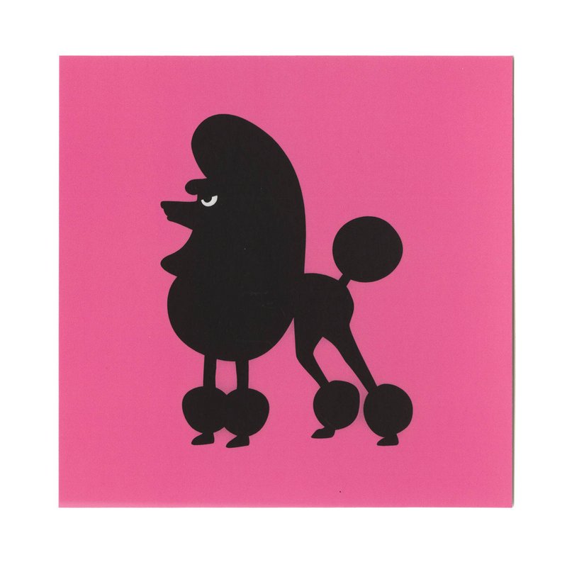 postcard - French Poodle  (Angry Animals)