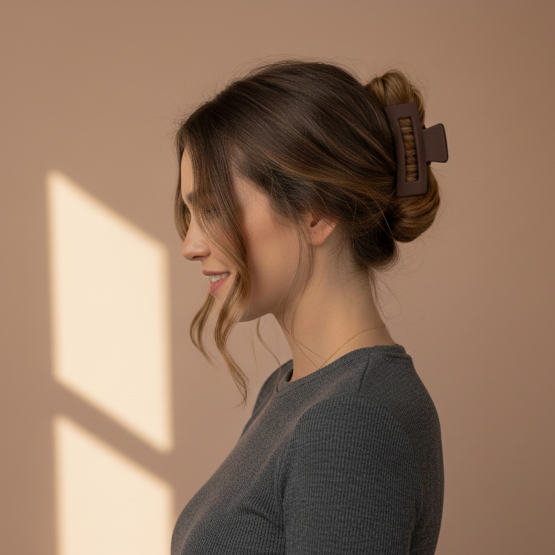Pince à cheveux moyenne YOSMO – Acétate de cellulose de qualité supérieure – Durable et forte adhérence