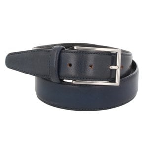 Belt Man Leather Vacchetta Navy Blue