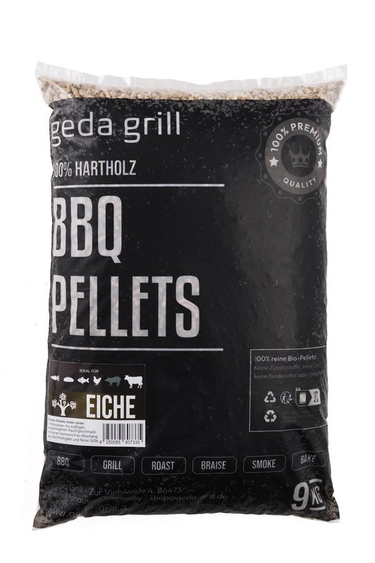 Premium Geda Grill BBQ Pellets Eiche 9kg