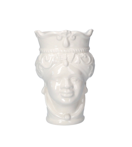White ceramic woman head vase h 20 x Ø 14 cm