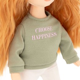 Soft toy, Sweet Sisters - Clothing set: Green Sweatshirt (35cm)