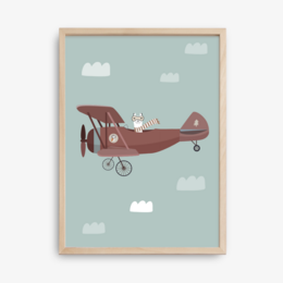 Poster Lama Aviatore - BlueSky, carta ecologica e imballaggio