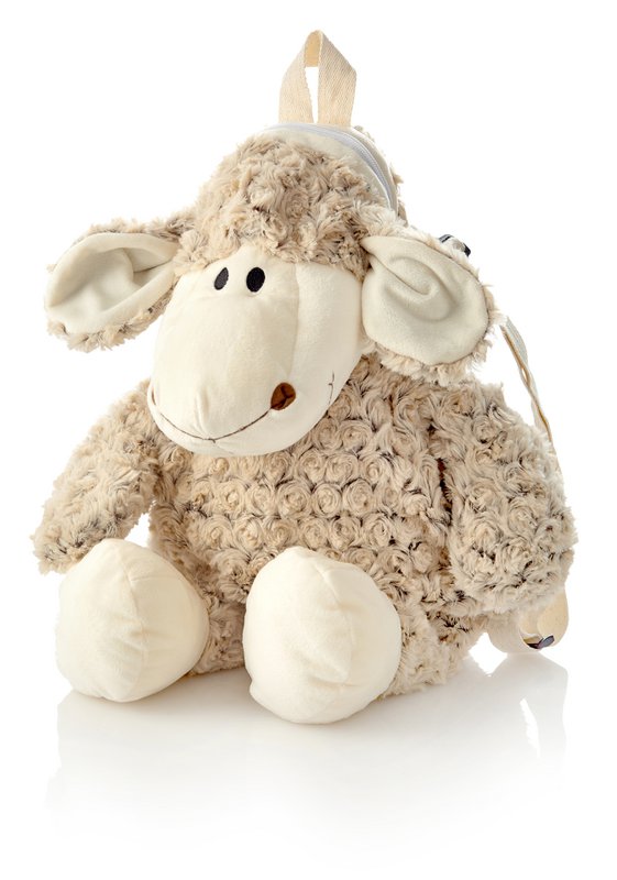 Sac à dos mouton peluche adulte 55 cm