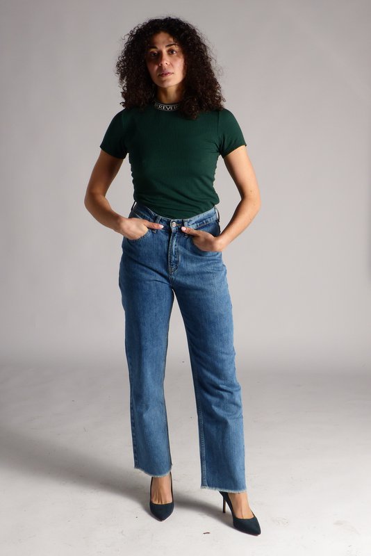 Flare Jeans - Høj talje - løse jeans