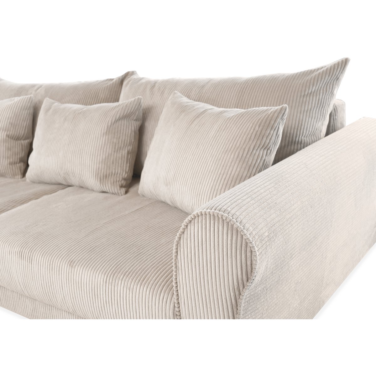ASTRID 4-seater sofa/sofa bed Corduroy Cream removable & washable covers