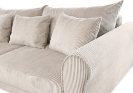 ASTRID 4-seater sofa/sofa bed Corduroy Cream removable & washable covers