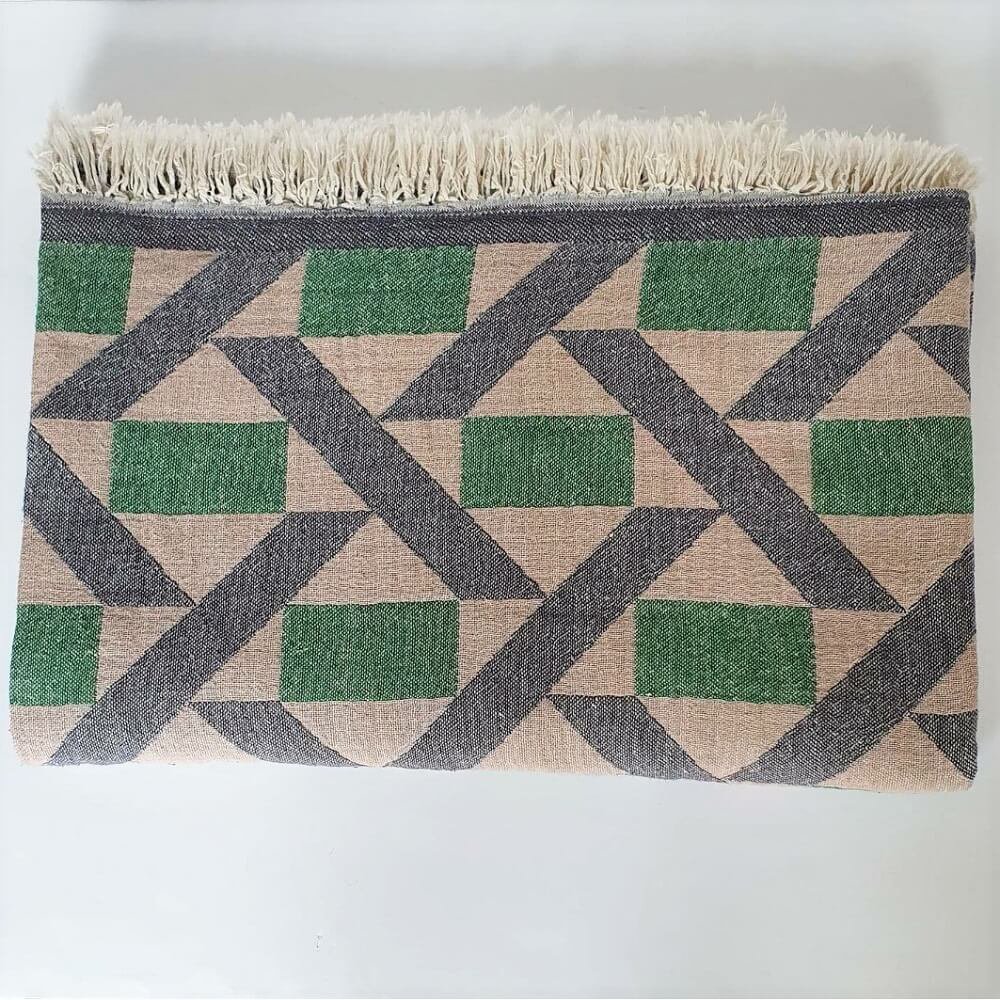 Manta Camden de jacquard de algodón suave