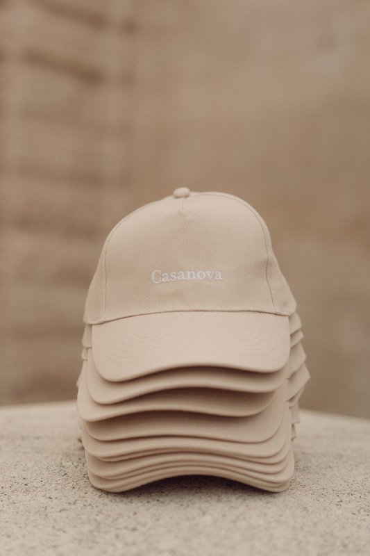 Casquette homme coton beige