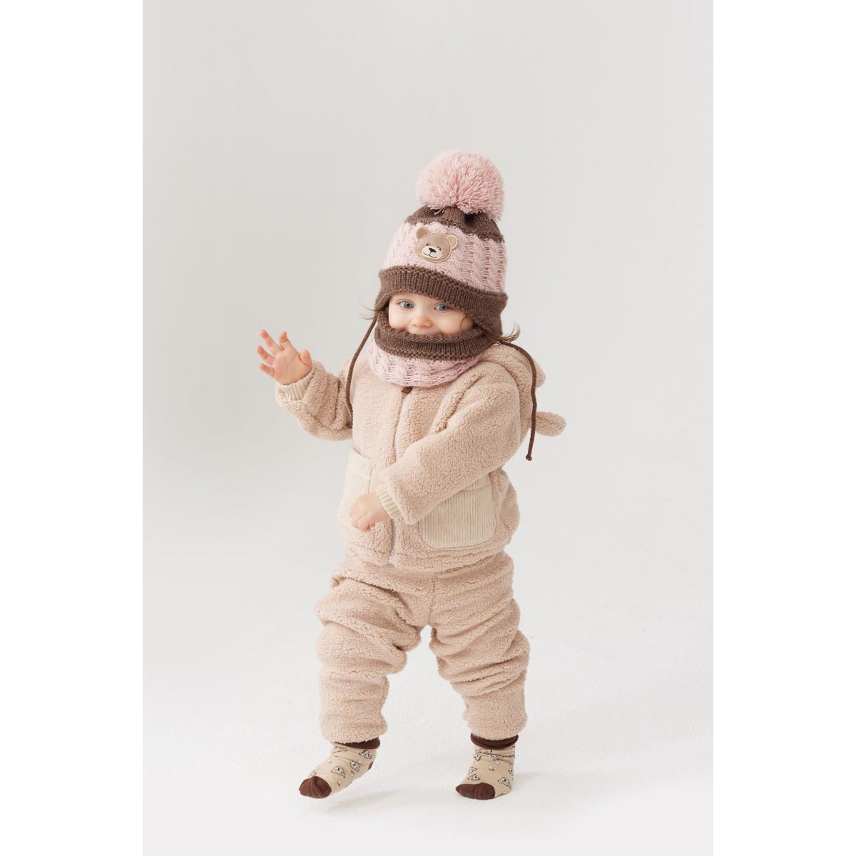 Spodenki dziecięce pluszowe MILO BEIGE