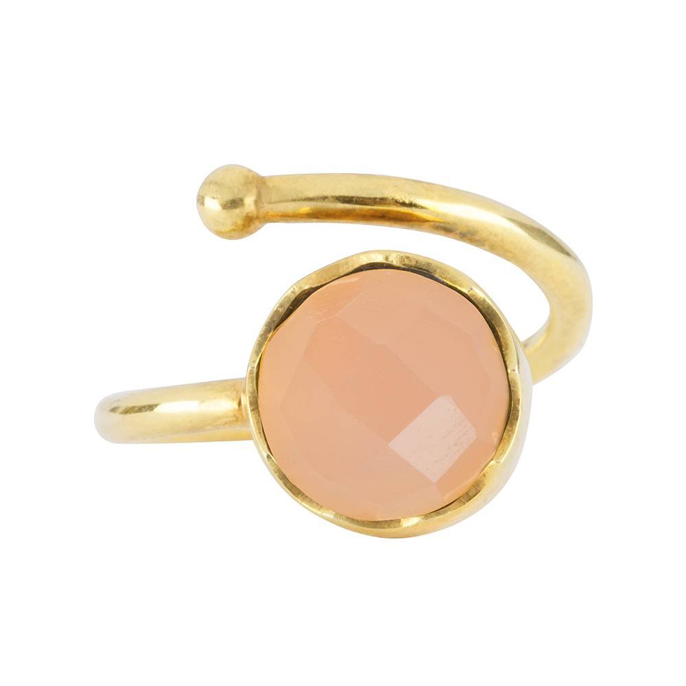 Gouden ring Rozenkwarts