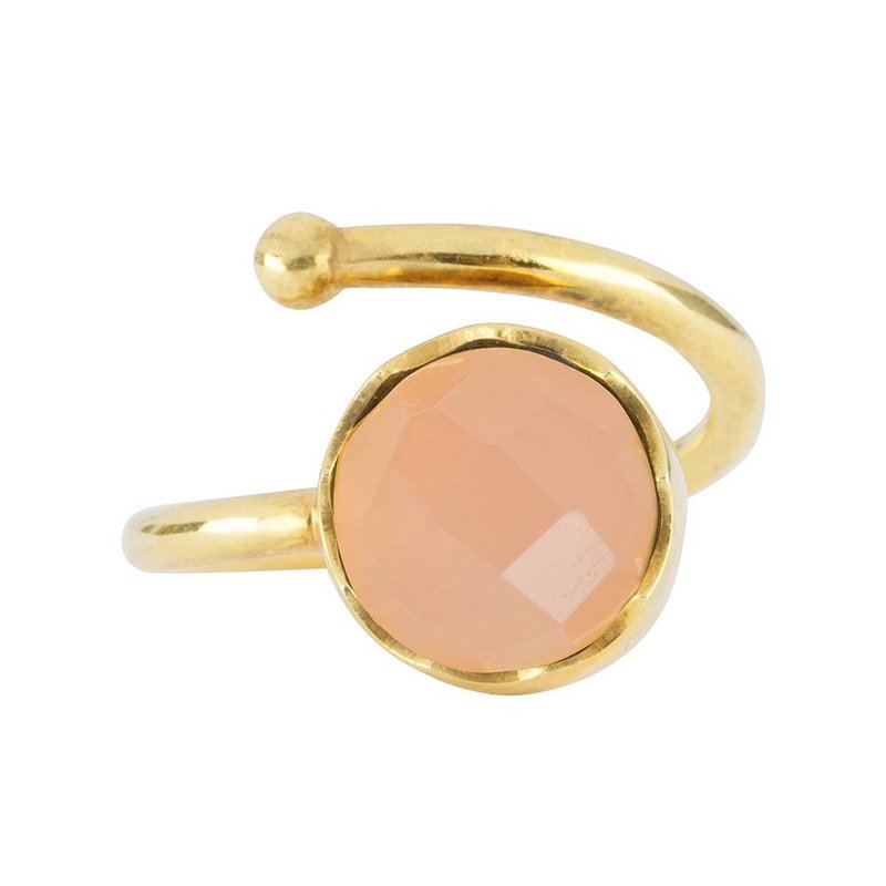 Gold ring Rose Quartz
