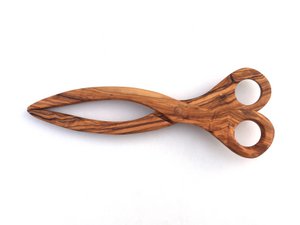 Tang met schaarsysteem 24 cm Olijfhouten serveertang
