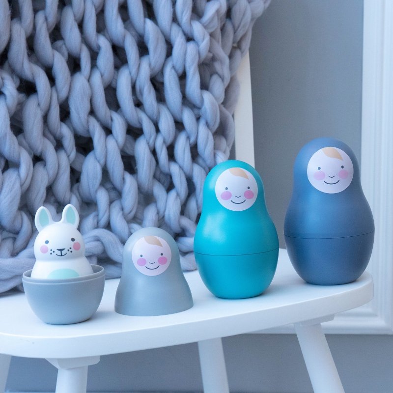 Blau nistende Babys mit Chiming Bo Bunny