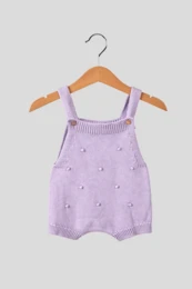 Pompons Modal Knitted Baby Romper Agm-0307