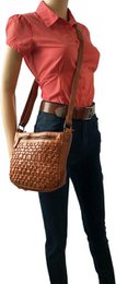 Skulderpose Ladies Cognac Real Leather - Stilfuld crossbody taske fra Arrigo