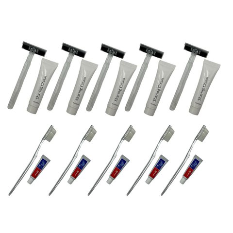 Shaving Cream Set & Dental Kit - 10 Pieces