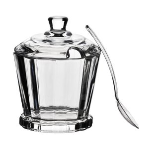 ELISE STRIPES Sugar bowl with spoon 190ml 8.4x7x12 cm