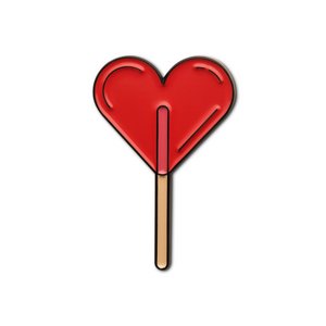Emaille Pin "Herz Lollipop"