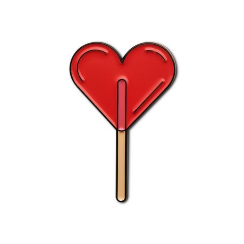 Emaille Pin "Hart Lollipop"
