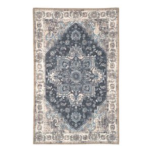 Havana-Fußmatte – Blau, Chenille-Polyester, 50 x 80 cm