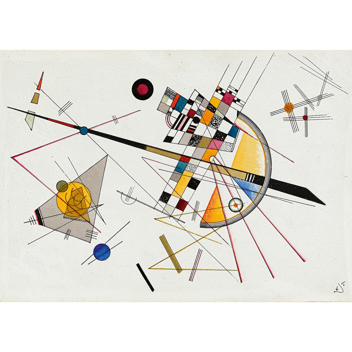 Plakat Kandinsky - Łagodne napięcie