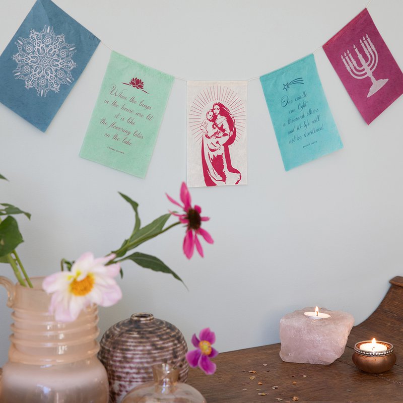Wishing flags | Light | Greeting Card