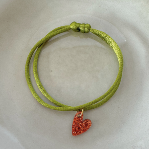 Armband Lume Charms Glitter | Heart - Copper