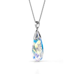 Anhänger Raindrop - Argenté et Blanc brillant