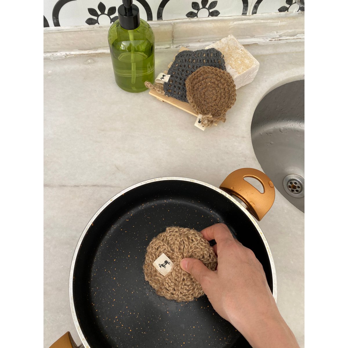 Zero Waste Jute-Schrubber 'Round Earth'