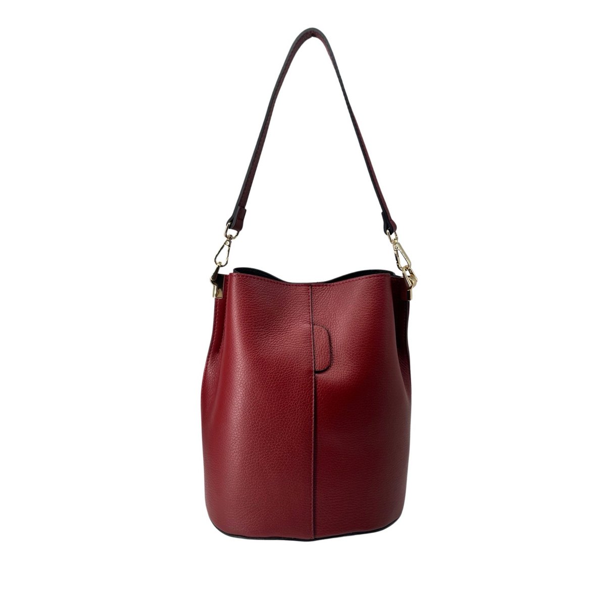 BOLSO ELVIRA BUCKET DE PIEL SEMBRADA