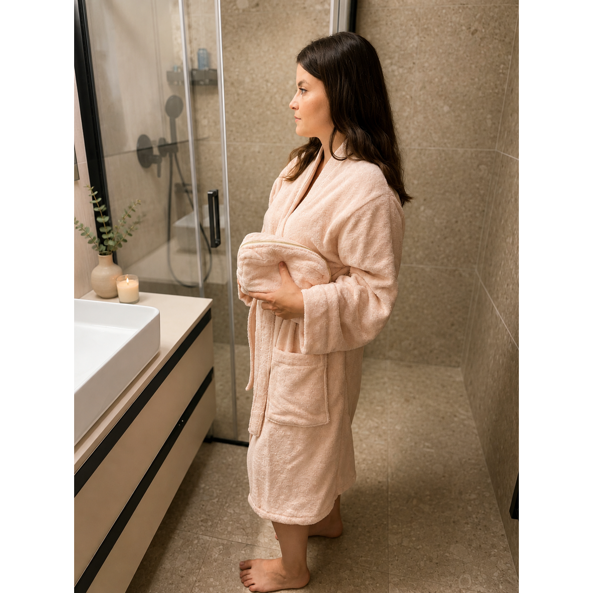 Pamukia GOTS Organic Cotton Terry Bathrobe – Unisex | Essence Collection